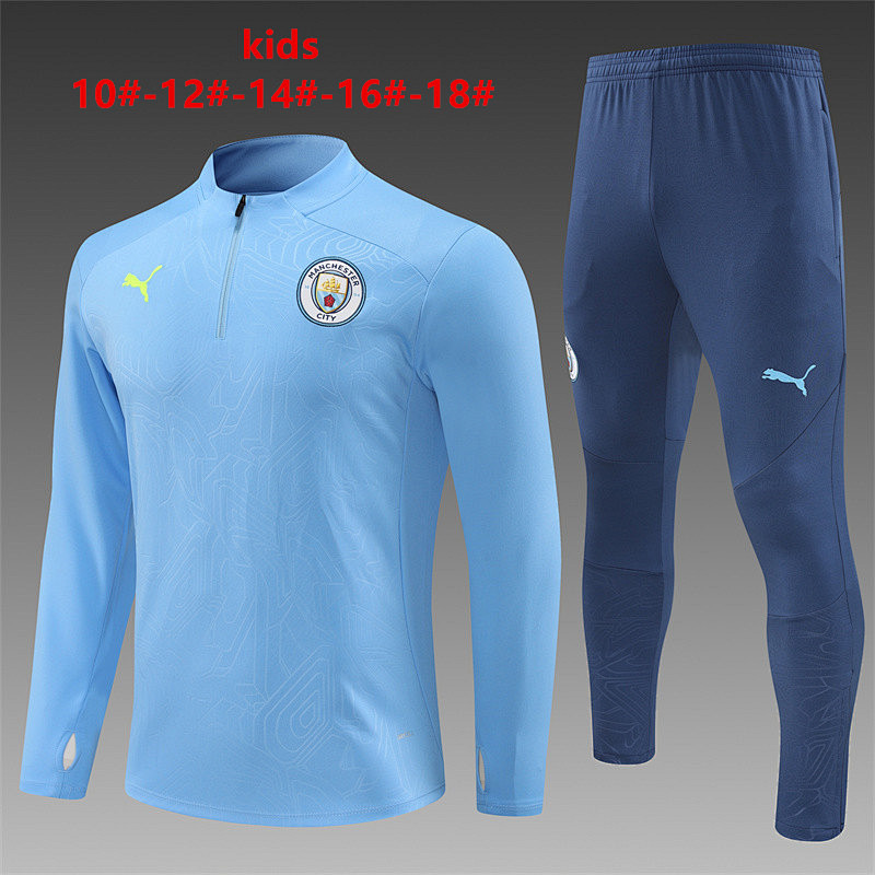 24-25 Manchester City Kids Long Sleeve Training Suit