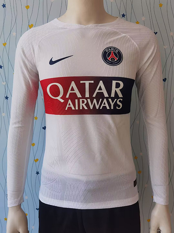 23-24 Paris Away Player Versin Long Sleeve Jerseys