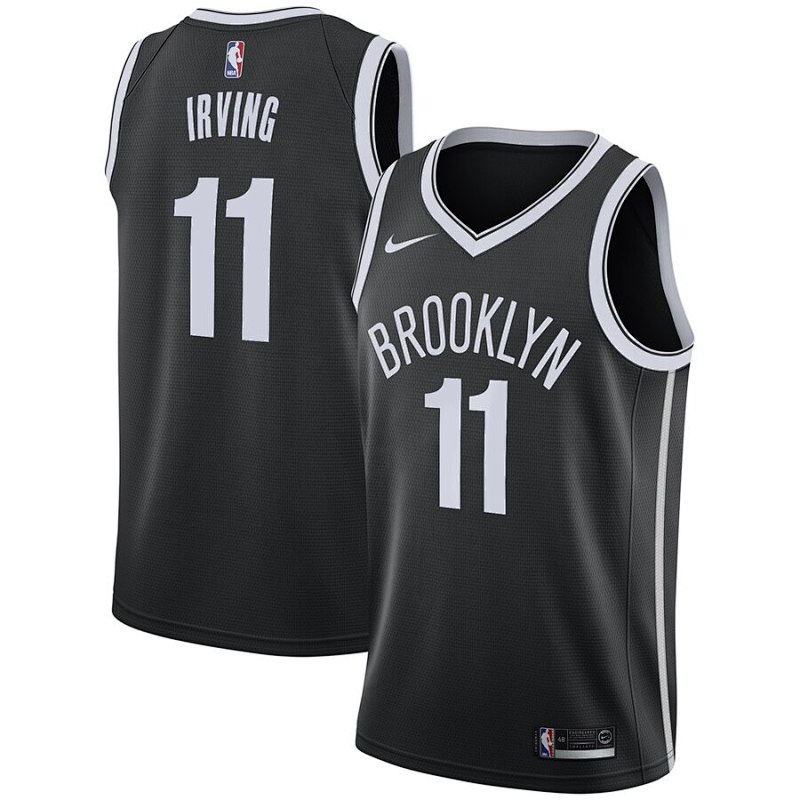 Nets Lrving #11 Black Embroidery