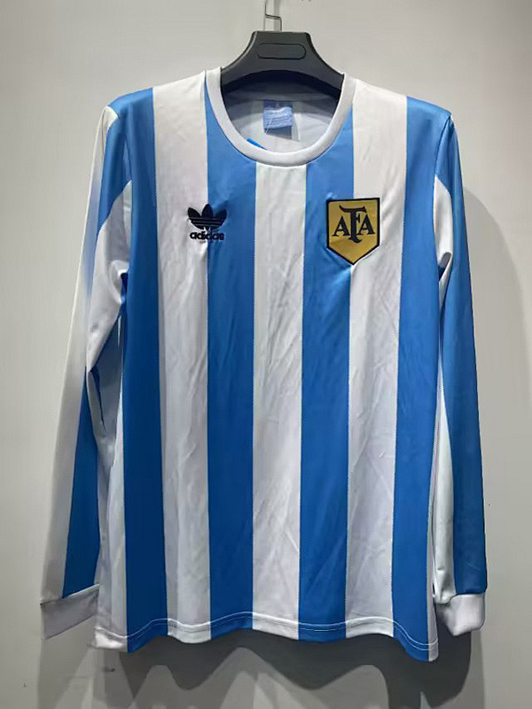 1978 Argentina Home Retro Long Sleeve Jerseys