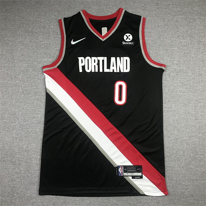 Blazers #0 Black Embroidery