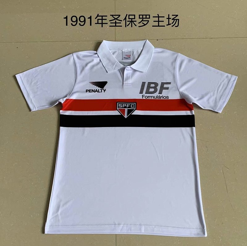 1991 Sao Paulo Home Retro Jerseys