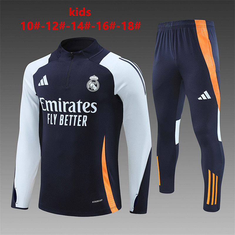24-25 Real Madrid Kids Long Sleeve Training Suit