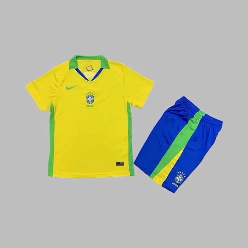 25-26 Brazil Home Kids Jerseys
