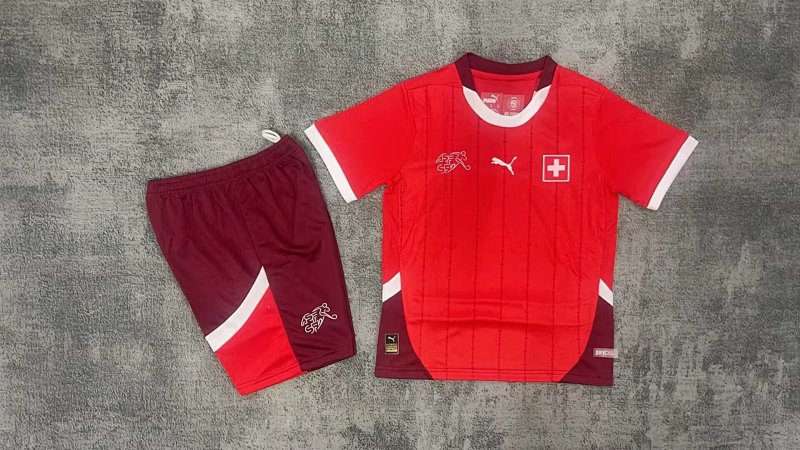 2024 Switzerland Home Kids Jerseys