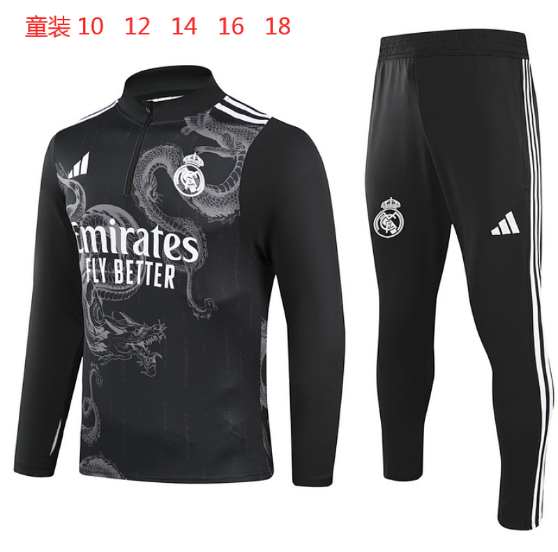 24-25 Real Madrid Kids Long Sleeve Training Suit
