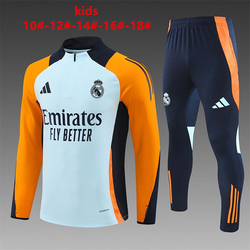 24-25 Real Madrid Kids Long Sleeve Training Suit