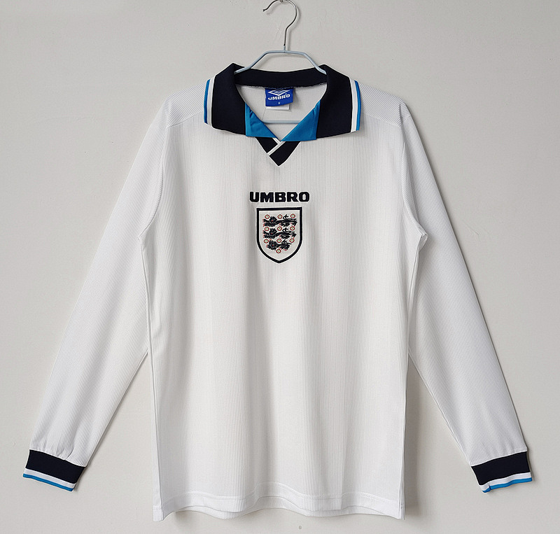 1996 England Home Retro Long Sleeve Jerseys