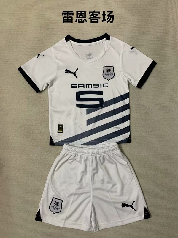 23-24 Rennais Away Kids Jerseys