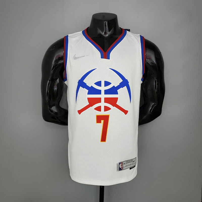 2021 ROY#7 Nuggets Bonus Edition White NBA Jersey S-XXL