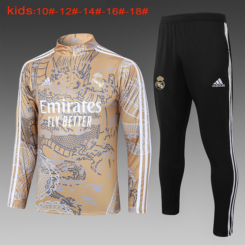 23-24 Real Madrid Kids Long Sleeve Training Suit