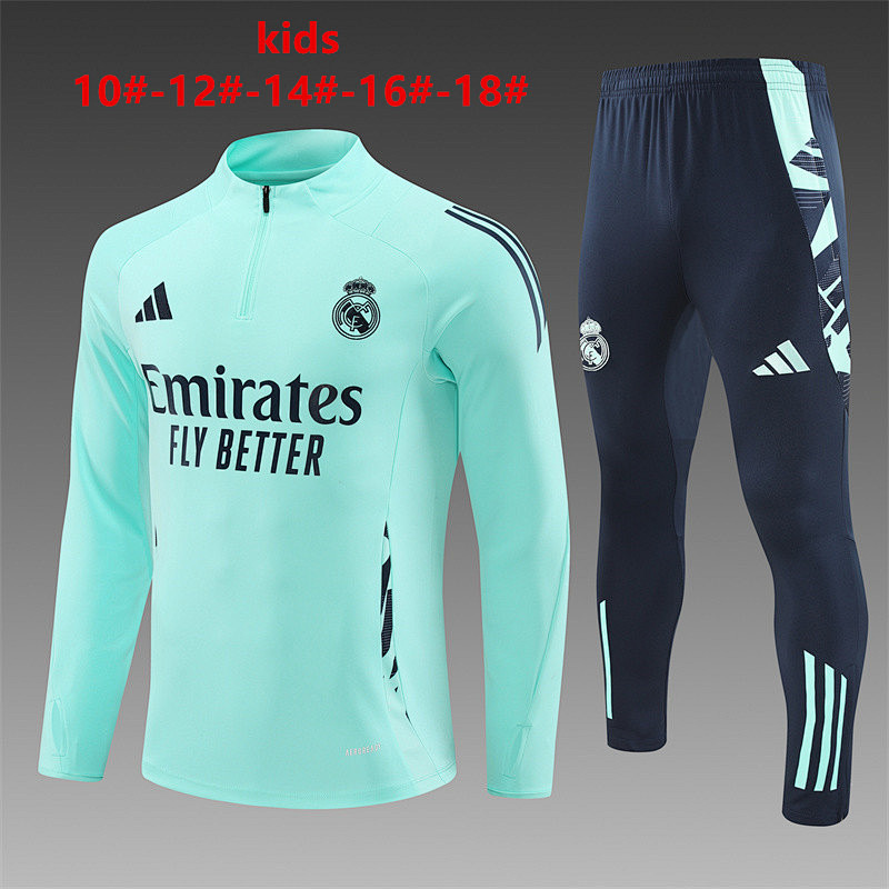 24-25 Real Madrid Kids Long Sleeve Training Suit