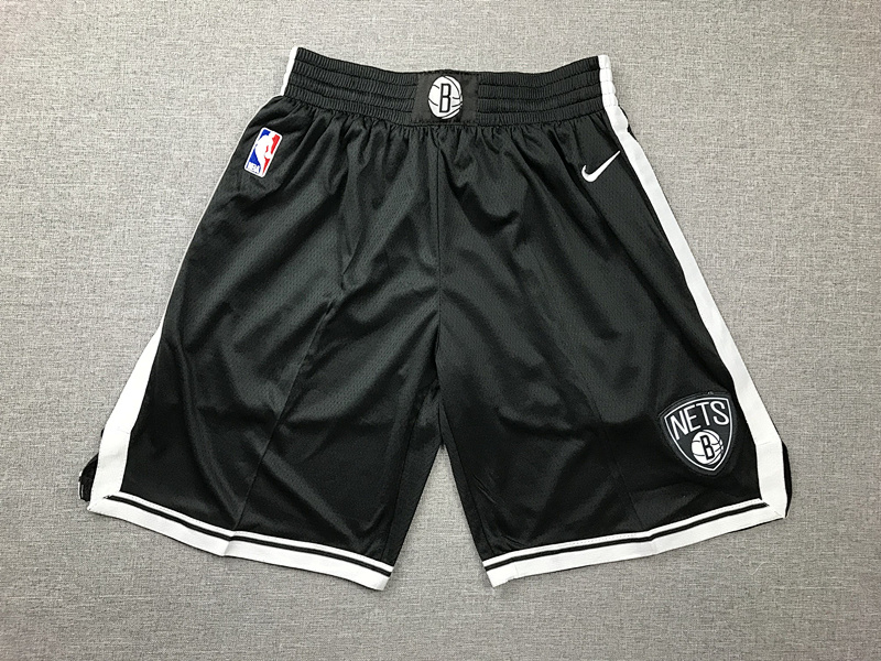 Nets Black Shorts Embroidery