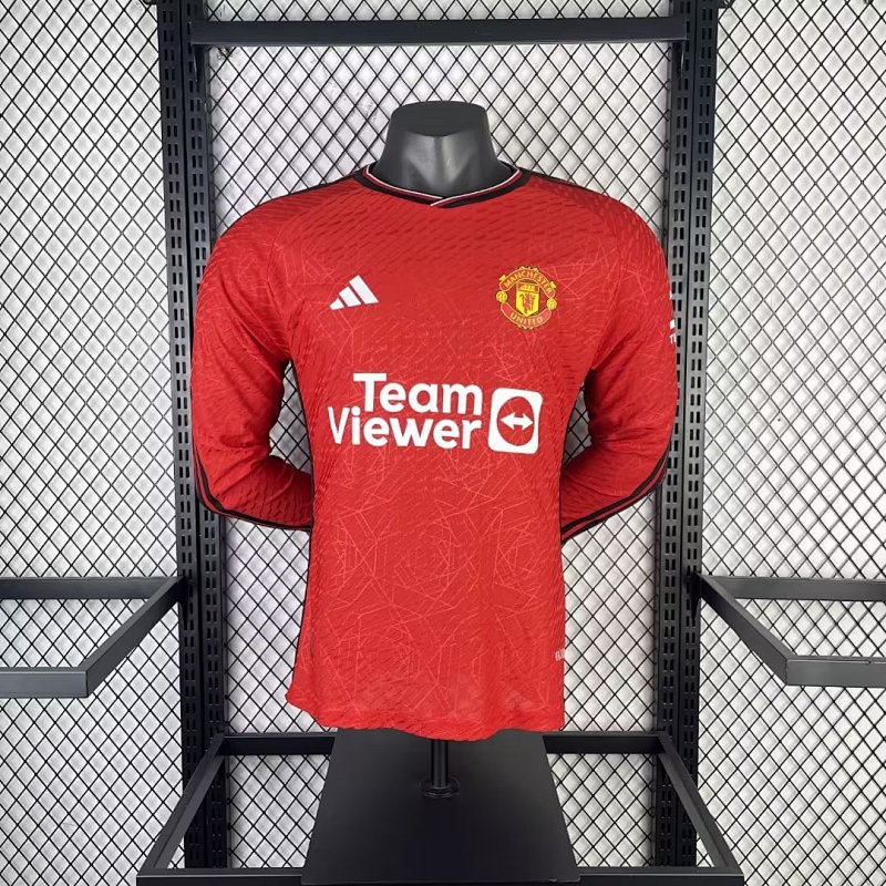 23-24 M-anchester U-nited Home Player Version Long Sleeve Jerseys