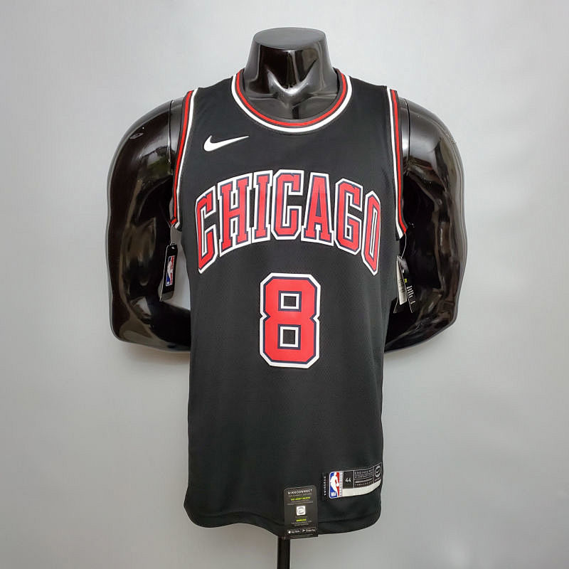 LAVINE#8 Chicago Bulls Black NBA jersey Size S-XXL Nike connect recognition