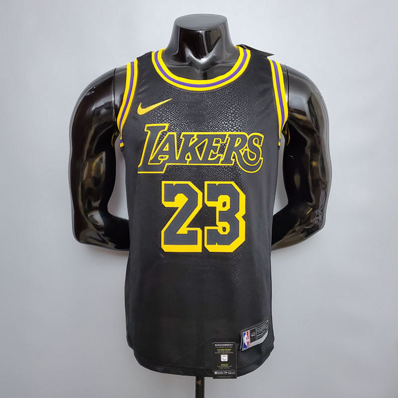 New James #23 Lakers black NBA jersey Size XS-XXL