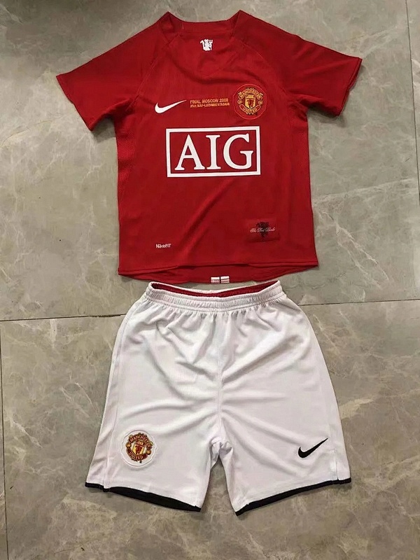 07-08 M-anchester U-nited Home Retro Kids Jerseys