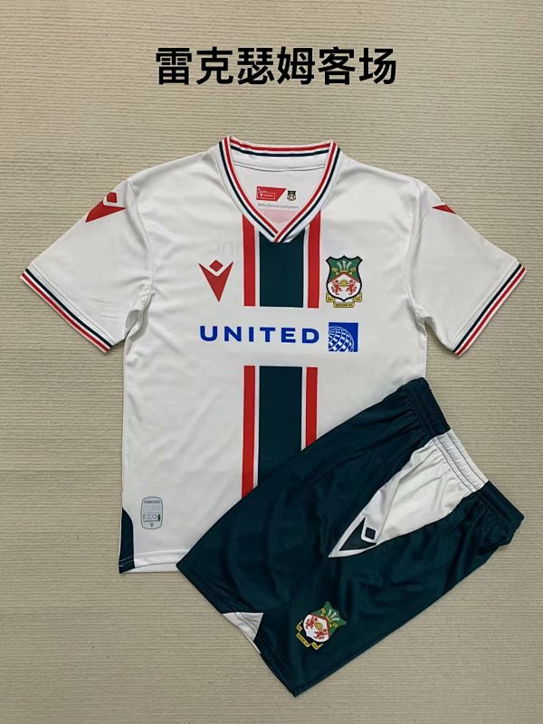 23-24 Wrexham Away Adults and Kids Jerseys