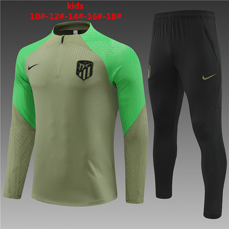 23-24 Atletico Madrid Player Kids Long Sleeve Training Suit