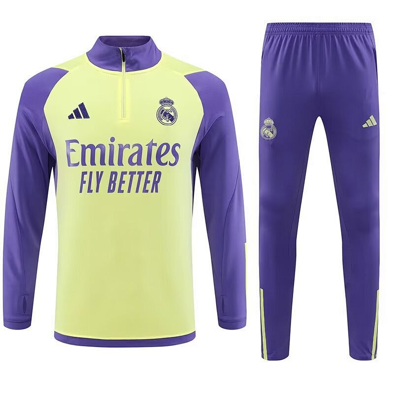 23-24 Real Madrid Adults And Kids Long Sleeve Training Suit