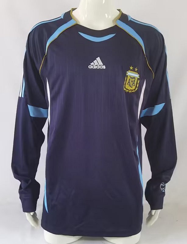 2006 Argentina Away Retro Long Sleeves Jerseys