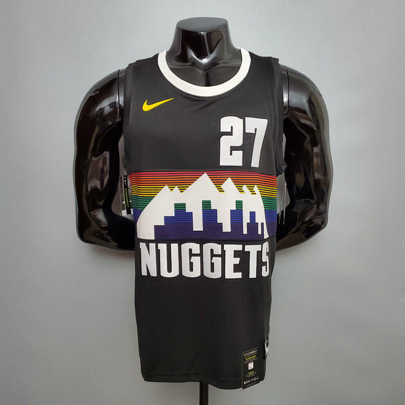MURRAY#27 Nuggets City Edition Black jersey Size XS-XXL Nike connect recognition