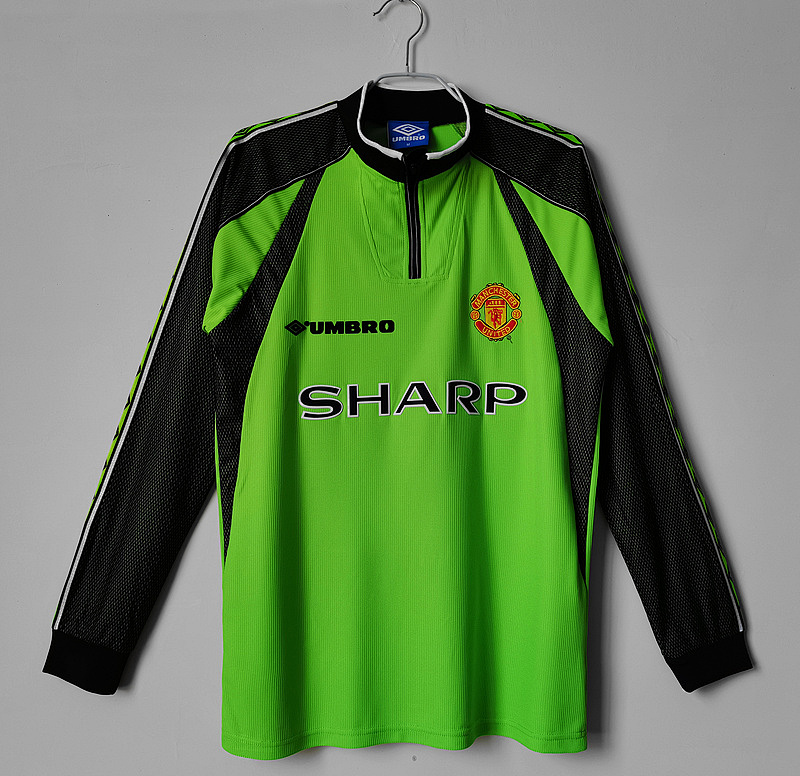 1998-99 M-anchester U-nited Goalkeeper Retro Long Sleeve Jerseys