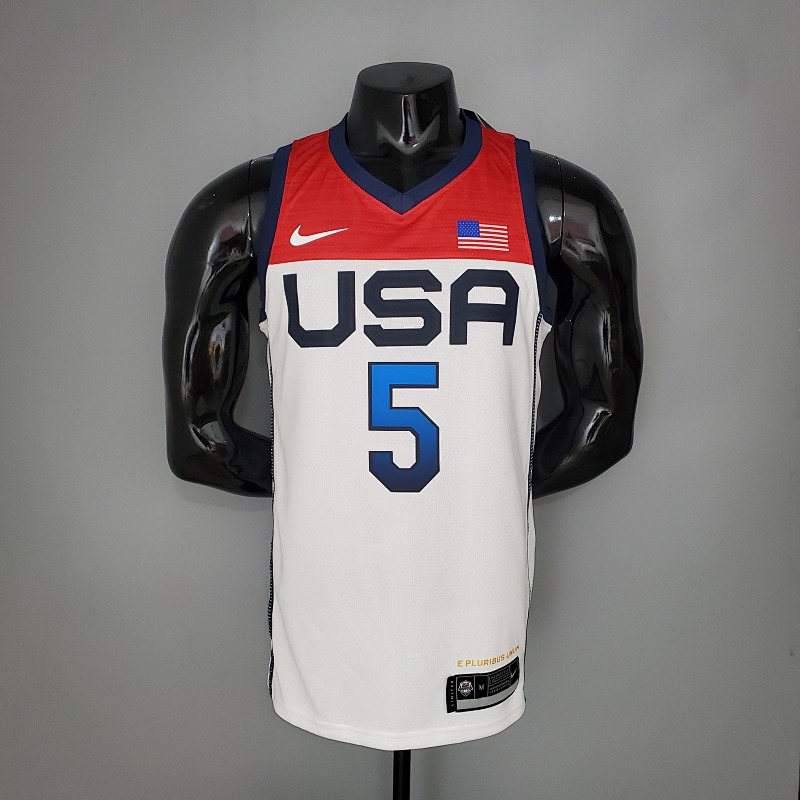 2021 Olympic Games LAVIINE#5 USA Team USA White Red NBA Jersey S-XXL