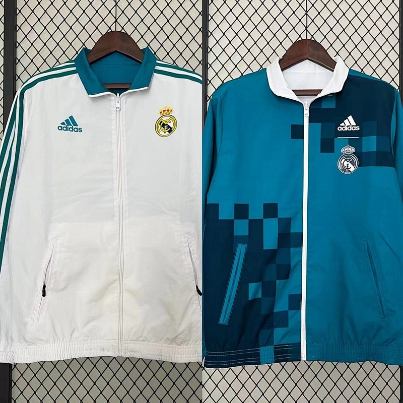 2017-18 Real Madrid Retro Both Windbreaker Jackets