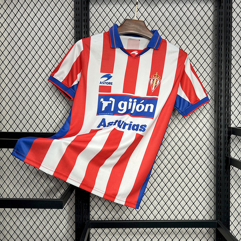 01-02 Sporting de Gijon Home Retro Jerseys