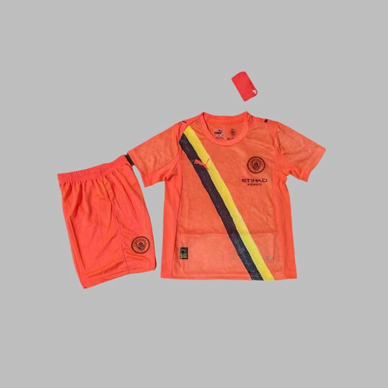 25-26 Manchester City Goalkeeper Kids Jerseys