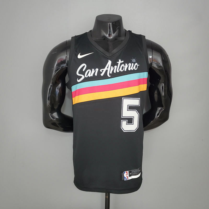 New MURRAY#5 season Spurs City Edition black NBA jersey S-XXL