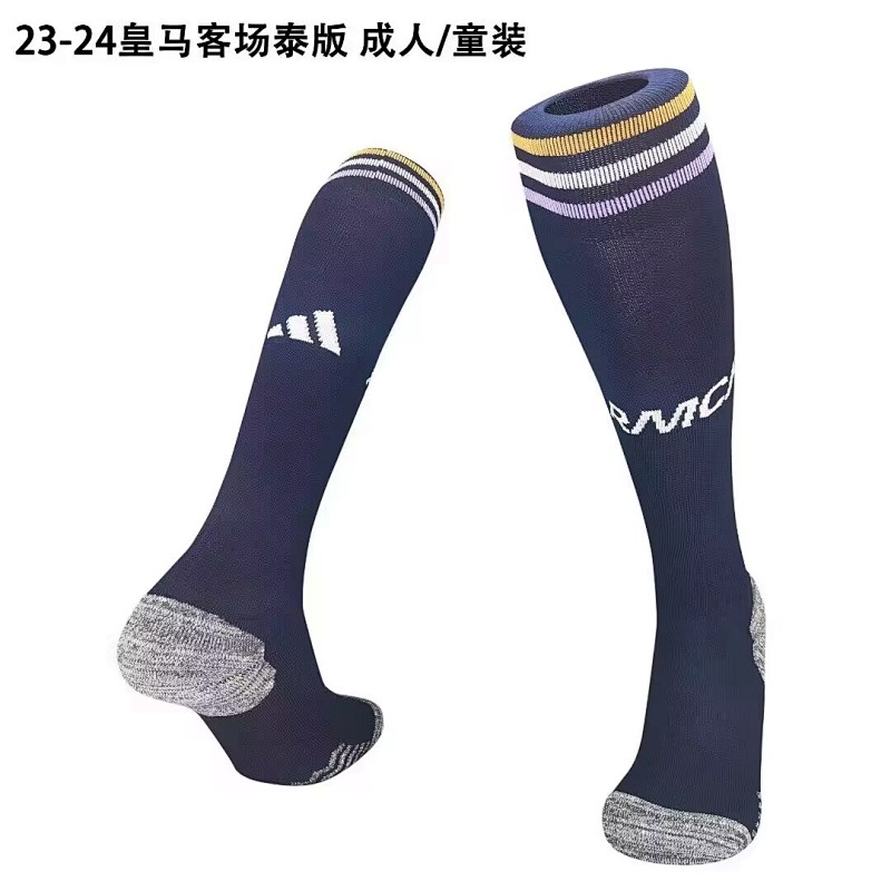 23-24 Real Madrid Away Adult Kids Socks
