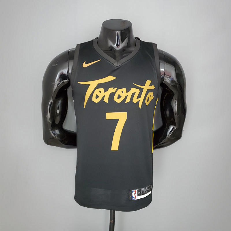 2021 season LOWRY#7 Raptors black gold NBA Jersey S-XXL