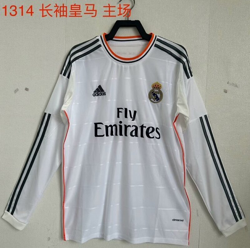 2013-14 Real Madrid Home Retro Long Sleeve Jerseys