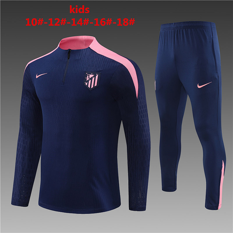 24-25 Atletico Madrid Player Kids Long Sleeve Training Suit