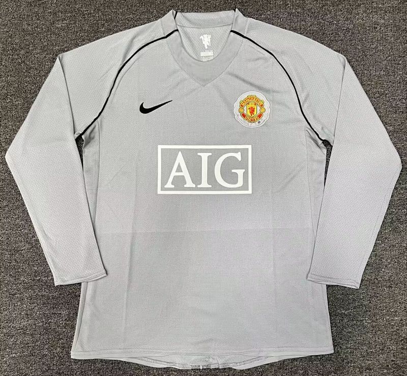 2007-08 M-anchester U-nited Goalkeeper Retro Long Sleeve Jerseys