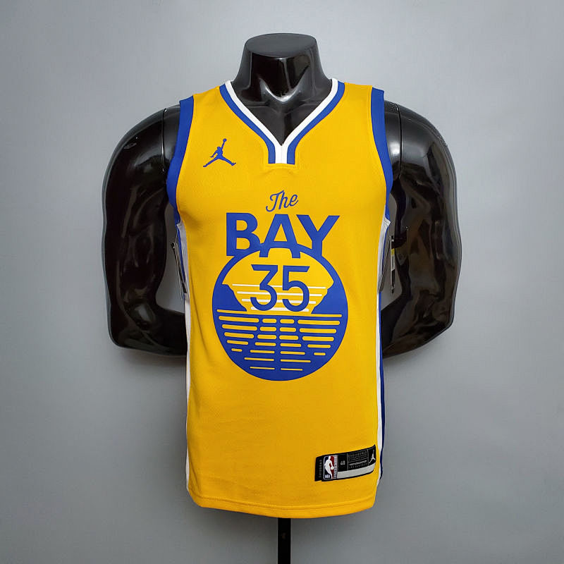 new DURANT#35 Golden State Warriors yellow NBA jersey S-XXL