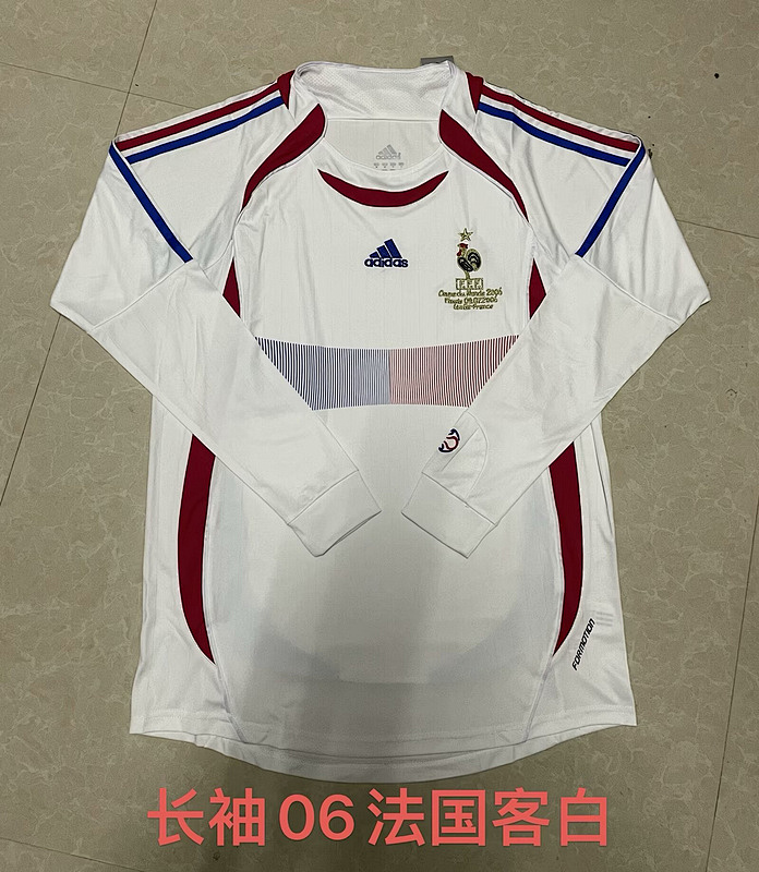 2006 France Away Retro Long Sleeve Jerseys