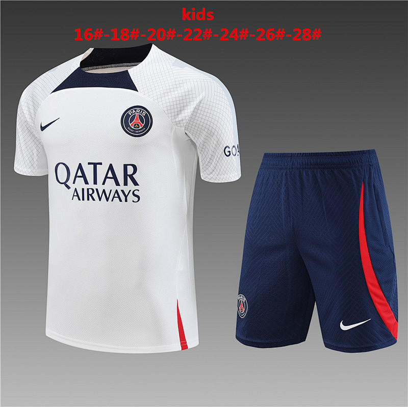 23-24 Paris Short Sleeve Kids Tracksuit