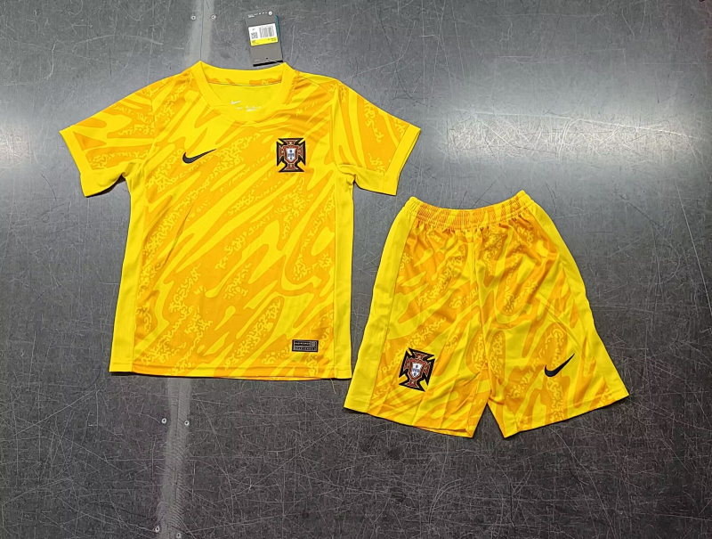 2024 Portugal Goalkeeper Kids Jerseys