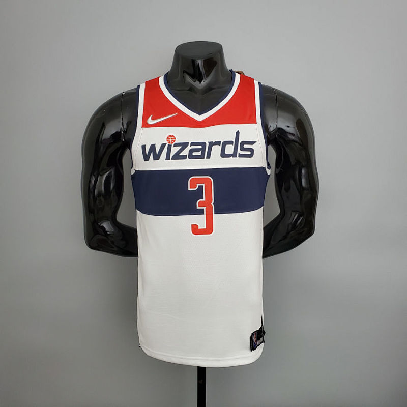 75th Anniversary beal#3 Wizards Black Red White NBA Jersey S-XXL