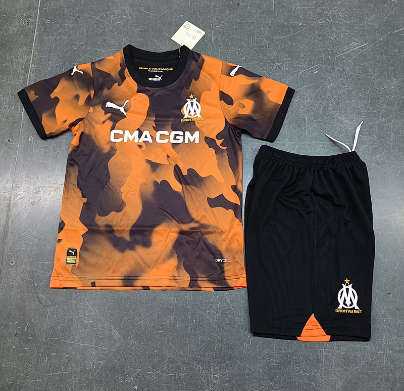 23-24 Marseille Third Kids Jerseys