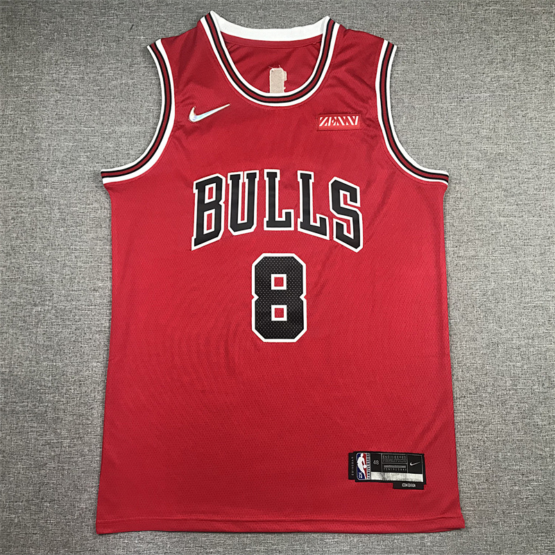 2022 Bulls #8 75th Anniversary Embroidery
