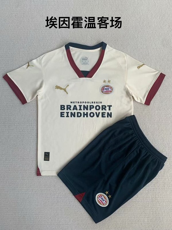 23-24 PSV Eindhoven Away Kids Jerseys