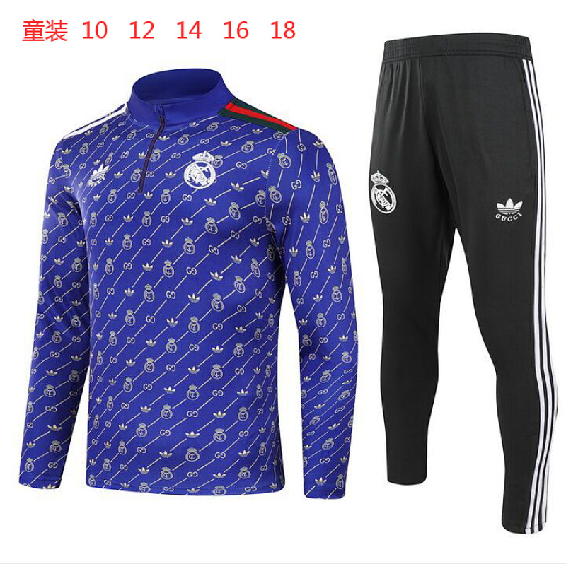 24-25 Real Madrid Kids Long Sleeve Training Suit