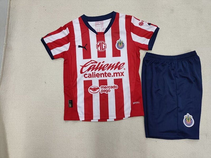 24-25 Chivas Home Kids Jerseys