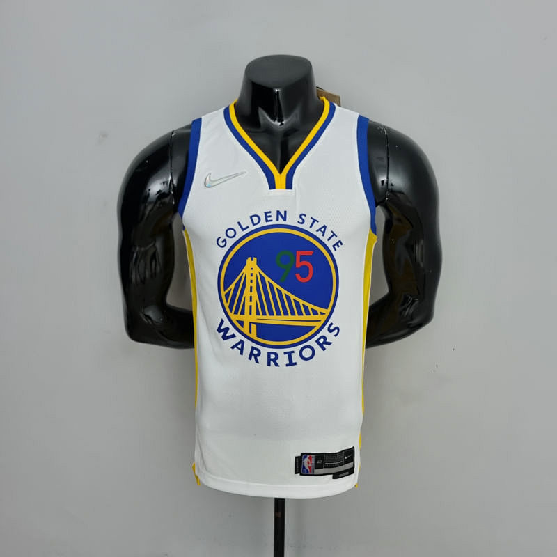 75th Anniversary Toscano#95 Golden State Warriors Mexico Exclusive White NBA Jersey S-XXL