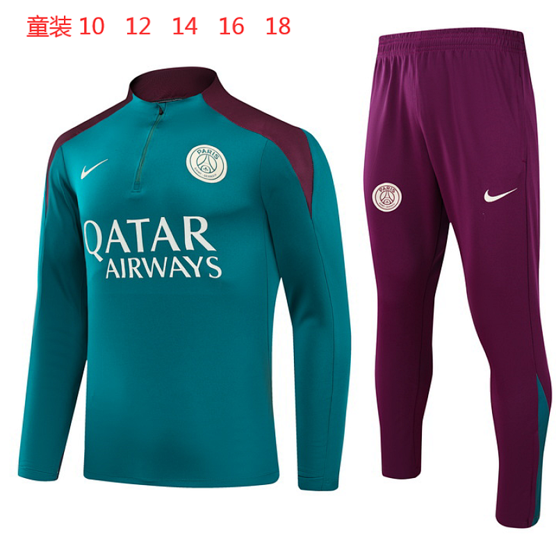 24-25 Paris Kids Long Sleeve Training Suit