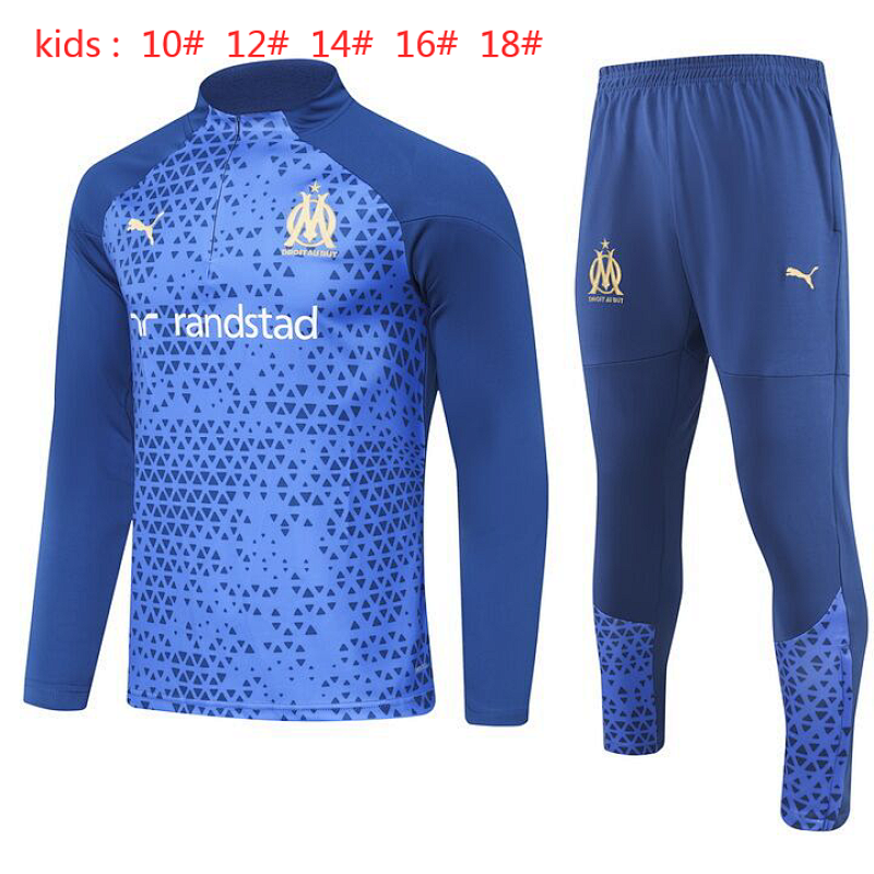 23-24 Marseille Kids Long Sleeve Training Suit